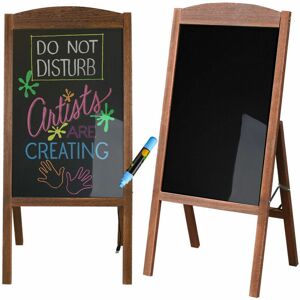 UNHO Wooden A-Frame Led led Pavement Sign Chalkboard Cafe Shop Pub Display Black board