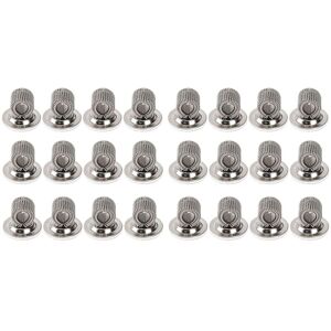 Tlily - 24PCS Stainless Steel Pen Pencil Holder Clips with Adjustable Spring Buckle Self-Adhesive Clip Holder