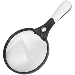 Cyslmuk - Lighted Magnifying Glass, 5.5 Inch Large Magnifier 2x 4x 25x Zoom Magnifier with 3 led Lighted Magnifiers for Elderly Reading, Stamps, Maps
