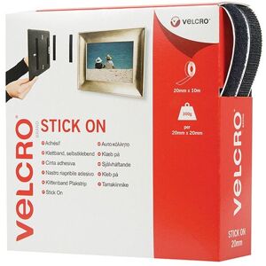 Velcro - Brand Stick On Tape 20mm x 10m Black VEL60220