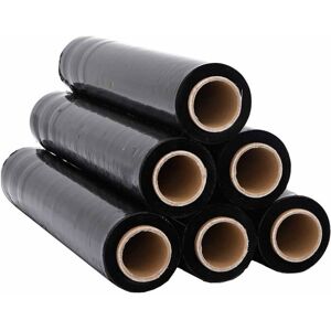 Stretch Film 6 pcs Black 30 μm 50 cm x 150 m Vidaxl
