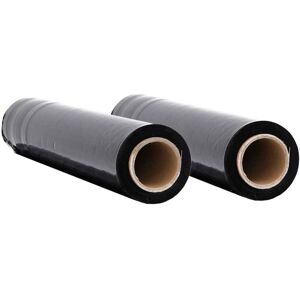 Stretch Film 2 pcs Black 20 μm 50 cm x 150 m Vidaxl