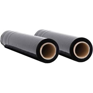 Stretch Film 2 pcs Black 23 μm 50 cm x 300 m Vidaxl