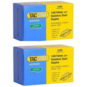 Tacwise - 2 x 0477 140 Series Stainless Steel Staple Selection Pack 10mm x 5000 Tacwise - 2 x 0477 140 Series Stainless Steel Staple Selection Pack 10mm x 5000