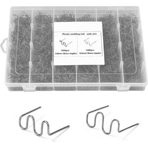 2000 PCS Plastic Welding Staples, Car Welding Staples 0.8mm / 0.6mm Welding Rods Staple for Repair 2000 PCS Plastic Welding Staples, Car Welding Staples 0.8mm / 0.6mm Welding Rods Staple for Repair