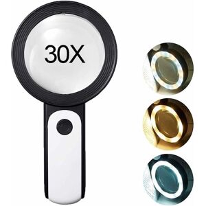 Odipie - 30X Magnifying Glass with 18 led Lights, Reading Magnifier with Light for Reading, Watchmaker, Hobbies, Crafts, Coins, Stamps, Jewelry Odipie - 30X Magnifying Glass with 18 led Lights, Reading Magnifier with Light for Reading, Watchmaker, Hobbies, Crafts, Coins, Stamps, Jewelry