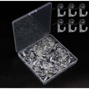TEHTUY 50 Transparent Push Pins, Hanging Hooks, Plastic Wall Hooks for Cork Boards, Maps, Photos, Calendars, Home, School, Office Supplies TEHTUY 50 Transparent Push Pins, Hanging Hooks, Plastic Wall Hooks for Cork Boards, Maps, Photos, Calendars, Home, School, Office Supplies