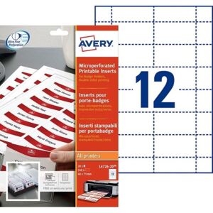 Avery Micro Perforated Printable Inserts 40X75MM PK240 Avery Micro Perforated Printable Inserts 40X75MM PK240