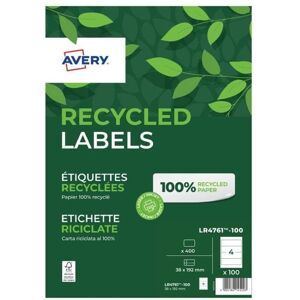 Avery LR4761-100 Self-Adhesive Label - Rounded Rectangle - White - Labels - Product Type Avery LR4761-100 Self-Adhesive Label - Rounded Rectangle - White - Labels - Product Type