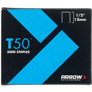 Arrow A508 T50 Staples 12mm (1/2in) (Pack 5000, 4 x 1250) ARRT5012 Arrow A508 T50 Staples 12mm (1/2in) (Pack 5000, 4 x 1250) ARRT5012