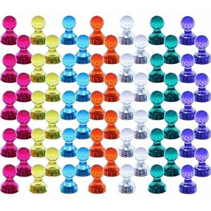 Qpuion - CKNGFV-Push Pin Magnets, 63 Pack Assorted Colors Strong Magnetic Push Pins, Perfect Magnets for Whiteboard, Fridge, Map and Calendar Qpuion - CKNGFV-Push Pin Magnets, 63 Pack Assorted Colors Strong Magnetic Push Pins, Perfect Magnets for Whiteboard, Fridge, Map and Calendar
