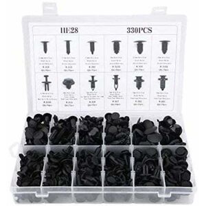 DEBUNS Clips, Staples, Rivets, Protective Fasteners, 330 Pieces, 12 Assorted Sizes, Bodywork Push Rivet Trim Clip DEBUNS Clips, Staples, Rivets, Protective Fasteners, 330 Pieces, 12 Assorted Sizes, Bodywork Push Rivet Trim Clip