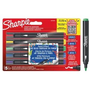 Sharpie Creative Marker Acrylic Paint Markers Water-Based Bullet Tip Assorted Co Sharpie Creative Marker Acrylic Paint Markers Water-Based Bullet Tip Assorted Co