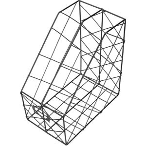 Groofoo - Desk Magazine Holder Simple Geometry Metal Space Saving Desk Magazine File Organizer for Document Folder 2 Compartments Black Groofoo - Desk Magazine Holder Simple Geometry Metal Space Saving Desk Magazine File Organizer for Document Folder 2 Compartments Black