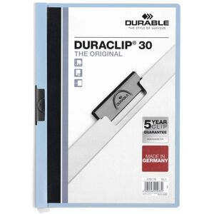 Durable Duraclip 30 Sheet Document Metal Clip File Folder, 25 Pack, A4 Blue Durable Duraclip 30 Sheet Document Metal Clip File Folder, 25 Pack, A4 Blue