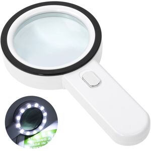 MEMKEY Illuminated Reading Magnifier, 30x Magnifying Glass with 12 led Light, Handheld Magnifying Glass, Illuminated Magnifying Glass for Reading, Jewelry, MEMKEY Illuminated Reading Magnifier, 30x Magnifying Glass with 12 led Light, Handheld Magnifying Glass, Illuminated Magnifying Glass for Reading, Jewelry,