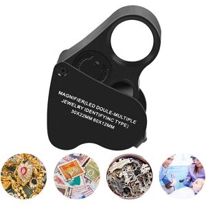 AIPERQ Jeweler's Loupe Jewelers Eye Loupe Illuminated 30X 60X Loop Jewelry Magnifier with uv Blacklight and Bright led Light for Diamond Gem Coin Stamp Rock AIPERQ Jeweler's Loupe Jewelers Eye Loupe Illuminated 30X 60X Loop Jewelry Magnifier with uv Blacklight and Bright led Light for Diamond Gem Coin Stamp Rock