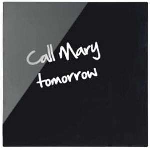 Bi-office - Magnetic Glass Whiteboard Memo Tile 480x480mm Black Bi-office - Magnetic Glass Whiteboard Memo Tile 480x480mm Black