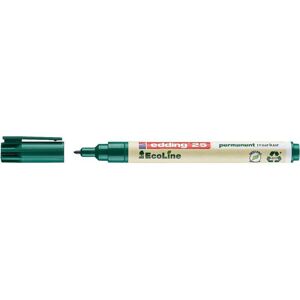 Edding - 25 EcoLine Permanent Marker Bullet Tip 1mm Line Green (Pack 10) Edding - 25 EcoLine Permanent Marker Bullet Tip 1mm Line Green (Pack 10)