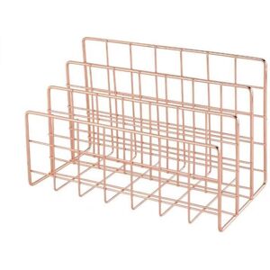 Tlily - Metal Mesh Desk Organizer Desktop Letter Sorter Mail Tray File Organiser Office Home Bookends Book Holder -Rose Gold Tlily - Metal Mesh Desk Organizer Desktop Letter Sorter Mail Tray File Organiser Office Home Bookends Book Holder -Rose Gold