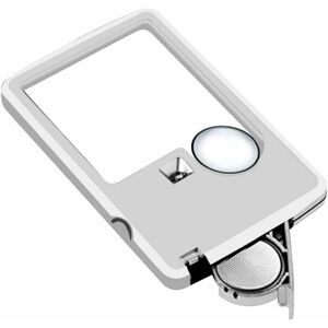 TORMATOR Portable LED magnifier, pocket-sized magnifier for reading, 3X 6X powerful rectangular pocket magnifier, ideal for reading small print and for low TORMATOR Portable LED magnifier, pocket-sized magnifier for reading, 3X 6X powerful rectangular pocket magnifier, ideal for reading small print and for low