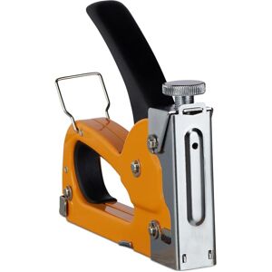 BEIJIYI Professional wall stapler, adjustable power, replaceable magazine 4-8 mm, iron, orange 1 BEIJIYI Professional wall stapler, adjustable power, replaceable magazine 4-8 mm, iron, orange 1