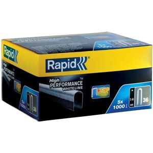 Rapid - 11886911 36/14 14mm dp x 5m White Staples (Box 1000 x 5) RPD3614W Rapid - 11886911 36/14 14mm dp x 5m White Staples (Box 1000 x 5) RPD3614W