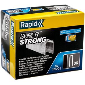 Rapid - 36/14 14mm dp x 5m Galvanised Staples (Box 1000 x 5) RPD3614G Rapid - 36/14 14mm dp x 5m Galvanised Staples (Box 1000 x 5) RPD3614G