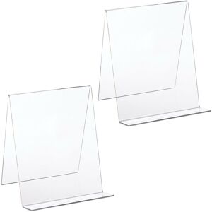 Relaxdays 2x Book Stand, Acrylic Cookbook Holder, DIN A4, Easel, Sturdy, Tabletop Display, 24 x 20 x 20 cm, Transparent Relaxdays 2x Book Stand, Acrylic Cookbook Holder, DIN A4, Easel, Sturdy, Tabletop Display, 24 x 20 x 20 cm, Transparent