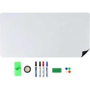 Relaxdays magnetic whiteboard foil, H x W: 40 x 80 cm, 4 markers, 6 magnets, pen box, adhesive tape, white Relaxdays magnetic whiteboard foil, H x W: 40 x 80 cm, 4 markers, 6 magnets, pen box, adhesive tape, white