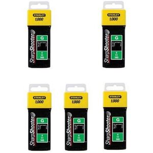 Stanley 1-TRA709T 5000 5x1000 Pack Heavy Duty Staples 14mm Sharpshooter Type G Stanley 1-TRA709T 5000 5x1000 Pack Heavy Duty Staples 14mm Sharpshooter Type G