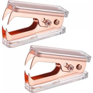 Memkey - Stapler Tool, Stapler Puller with Acrylic Metal Body Jaws for Office Home Office Supplies Rose Gold 2 Pack Memkey - Stapler Tool, Stapler Puller with Acrylic Metal Body Jaws for Office Home Office Supplies Rose Gold 2 Pack