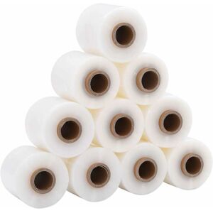 Stretch Film with Handle 10 pcs Transparent 23 µm 10 cm x 150 m Vidaxl Stretch Film with Handle 10 pcs Transparent 23 µm 10 cm x 150 m Vidaxl