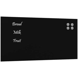 Wall-mounted Magnetic Board Black 80x40 cm Tempered Glass Vidaxl Wall-mounted Magnetic Board Black 80x40 cm Tempered Glass Vidaxl