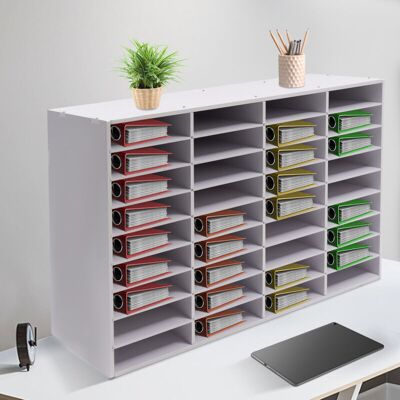 Cncest - 36 Compartments Desk Tidy Organiser A4 Paper Storage Filing Tray Rectangular Office Storage Ideal for Organising Books Magazines Documents Cncest - 36 Compartments Desk Tidy Organiser A4 Paper Storage Filing Tray Rectangular Office Storage Ideal for Organising Books Magazines Documents