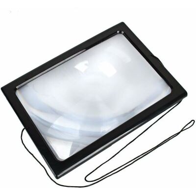 Erhope - Hands Free 3x A4 Large Size Magnifier with led Light Reading Magnifier Gdel Erhope - Hands Free 3x A4 Large Size Magnifier with led Light Reading Magnifier Gdel