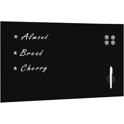 vidaXL Magnetic Board Wall Mount Glass 120x60 cm Black - Magnetic Board vidaXL Magnetic Board Wall Mount Glass 120x60 cm Black - Magnetic Board