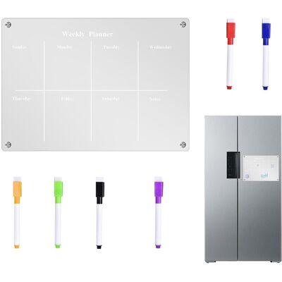 PUNNYB Dry Erase Magnetic Calendar Board Acrylic Magnetic Memo Board PUNNYB Dry Erase Magnetic Calendar Board Acrylic Magnetic Memo Board