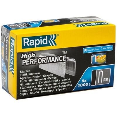 28/10MM Galvanised Cable Staples (Pack-5000) - Rapid 28/10MM Galvanised Cable Staples (Pack-5000) - Rapid