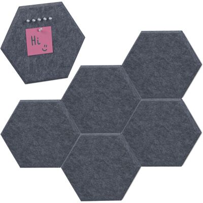 Relaxdays Wall Bulletin Board Set - 6 Felt Panels, Self-Adhesive Back Relaxdays Wall Bulletin Board Set - 6 Felt Panels, Self-Adhesive Back