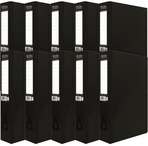 VOW Pukka Pad Brights Box File Foolscap Black (Pack of 10) BR-7773
