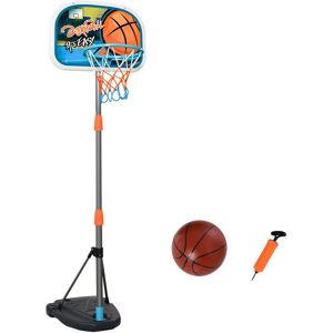 Homcom - 3 Pcs Kids Basketball Set w/ Hoop Ball Pump Height Fillable Base 3-8 Yrs - Multi-colored