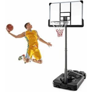 COSTWAY Adjustable Basketball Stand Basketball System Poolside Basketball Goal System