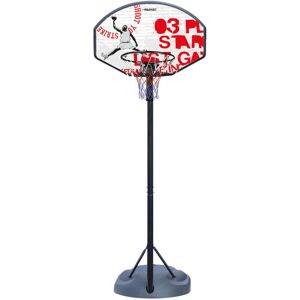 BERKFIELD HOME Avento Adjustable Basketball Stand Champion Shoot Black. White and Red