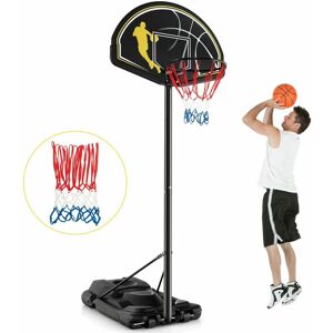 Gymax - Height Adjustable Basketball Hoop System Wheels & Fillable Base Basketball Goal