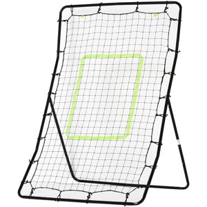 Homcom - Rebounder Net Target Ball Kickback Baseball Training Equipment Play - Black