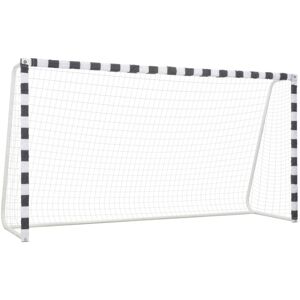 Soccer Goal 300x160x90 cm Metal Black and White VD32902 - Hommoo