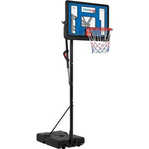 Portable Basketball Hoop On Wheels Basketball System with Adjustable-Height Pole, Blue - Yaheetech