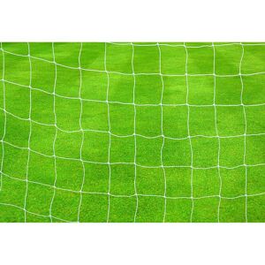 Football Goal Nets 2.5mm Knotted (Pair) White 21' x 7' - White - Precision