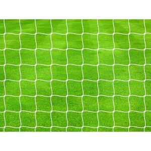 Pro Football Goal Nets 4mm Braided (Pair) White 21' x 7' - White - Precision